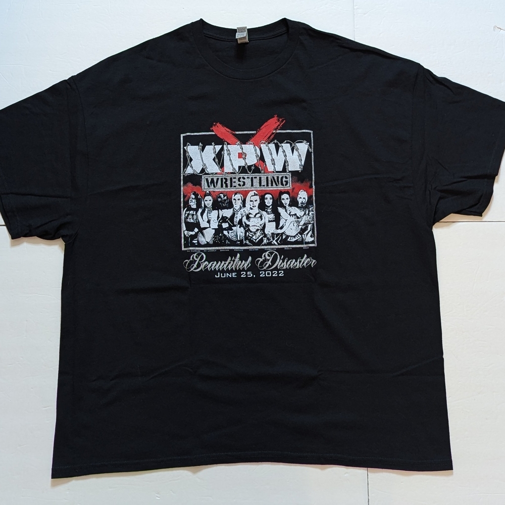 XPW Wrestling Beautiful Disaster Event T Shirt. Men's 3XL, Used. Purazzo,...